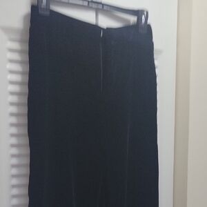 Express Black Velvet Straight Leg Pants